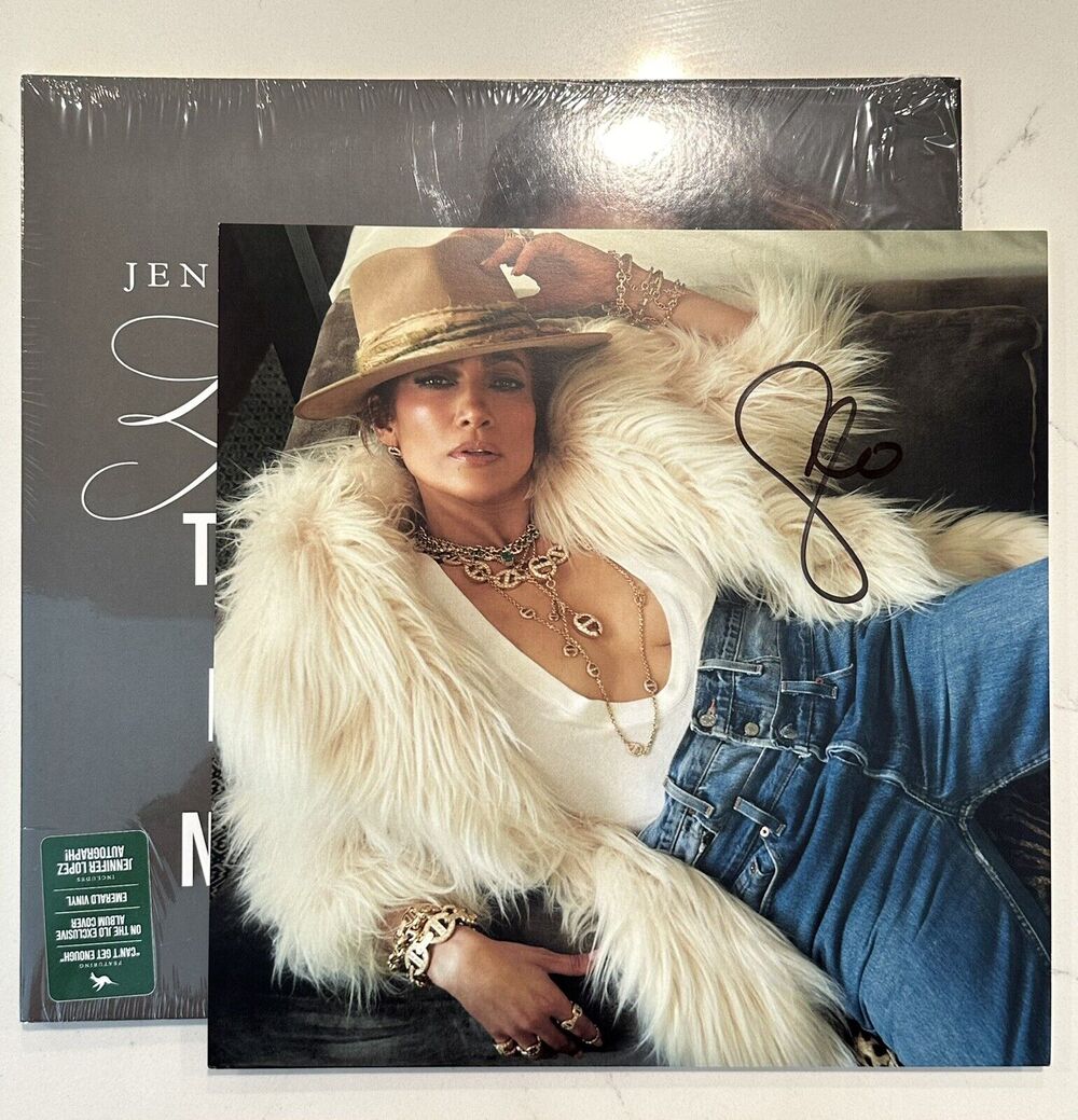 Jennifer Lopez SIGNED This Is Me Now Green Vinyl LP w/AUTOGRAPHED INSERT IN HAND